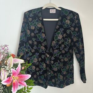 TanJay Black Floral Blazer